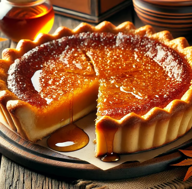 Tarte au sucre et sirop d’érable
