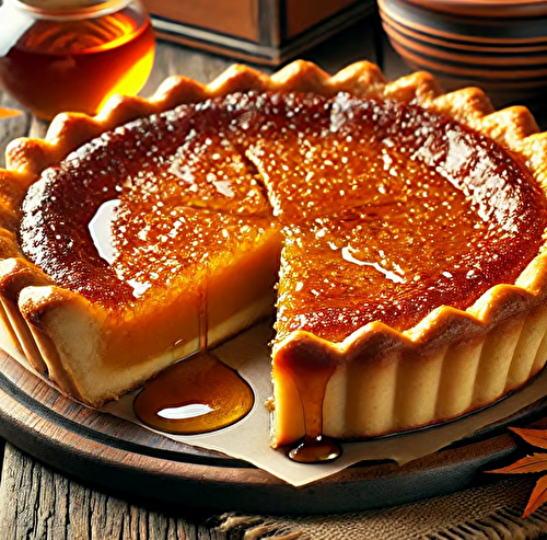Tarte au sucre et sirop d’érable
