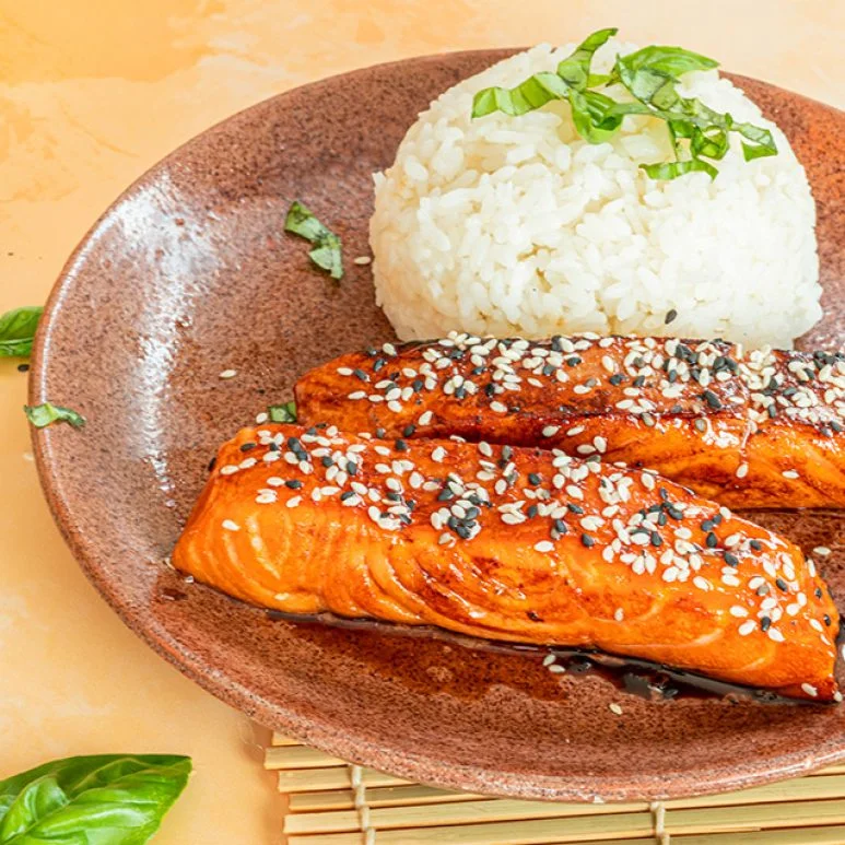 Mi-cuit de saumon sauce Teriyaki