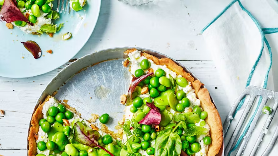 Tourte petits pois féta