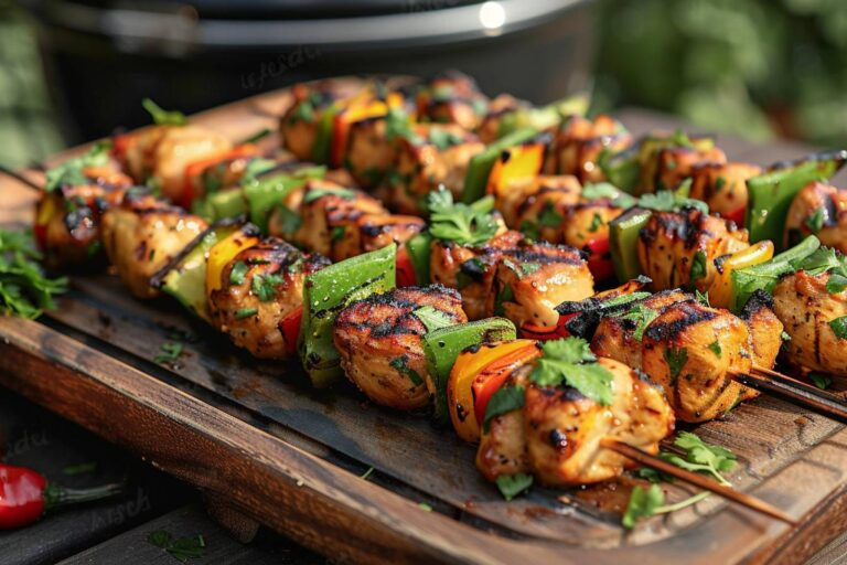 Brochettes de Poulet à la Thaï