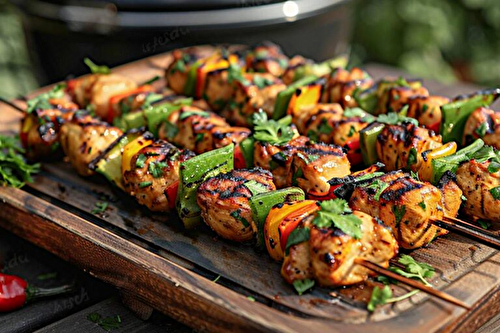 Brochettes de Poulet à la Thaï