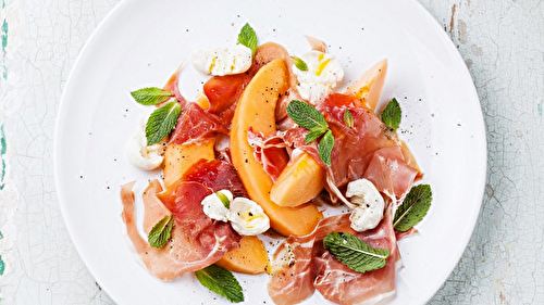 Salade Épicurienne Jambon, Melon et Burrata
