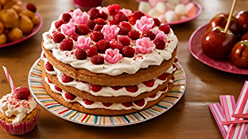 Gâteau aux Fraises et Framboises