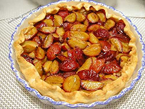 Tarte aux Prunes Jaunes et Rouges