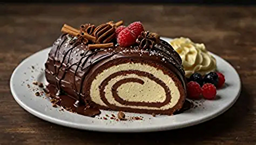 Bûche aux Deux Chocolats
