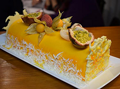 Bûche de Noël aux Fruits de la Passion