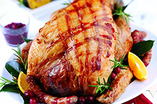 Dinde Rôtie au Miel et Romarin