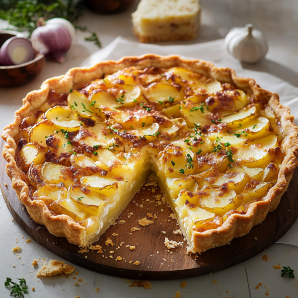 Tarte Fine Pomme de Terre et Foie Gras