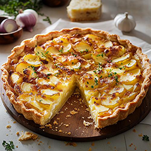 Tarte Fine Pomme de Terre et Foie Gras