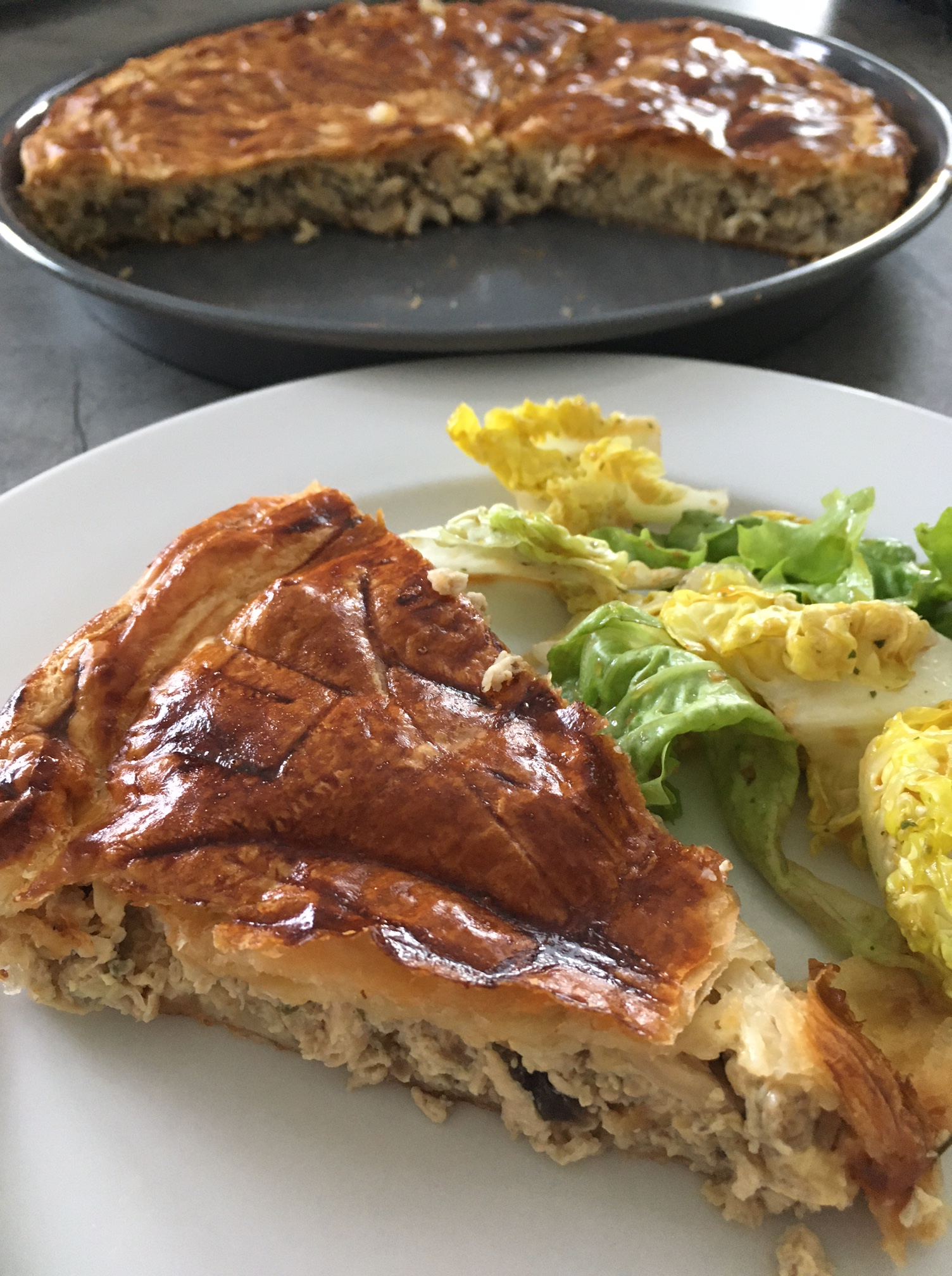 Tourte aux Champignons et Volaille