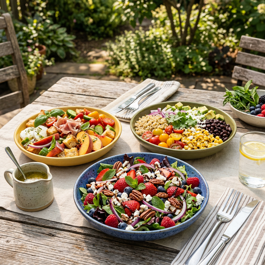4 Recettes de Salades Composées : Fraîcheur et Succulent Équilibre en Été
