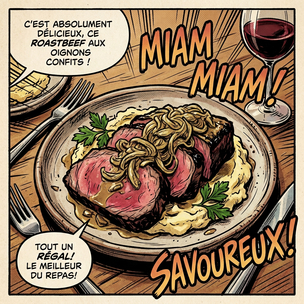 Roastbeef aux Oignons Confits