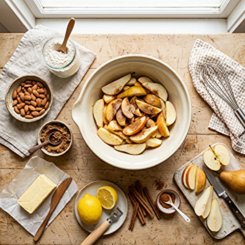 Crumble Pommes Poires Amandes