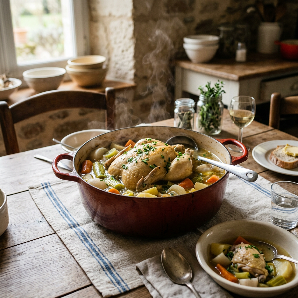 Recette de la Vraie Poule au Pot