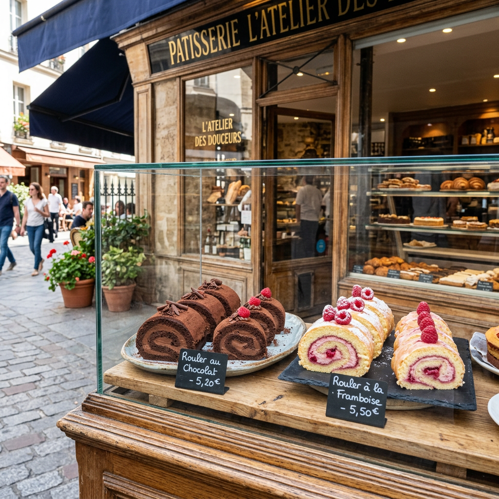 Rouler au Chocolat ou Rouler à la Framboises