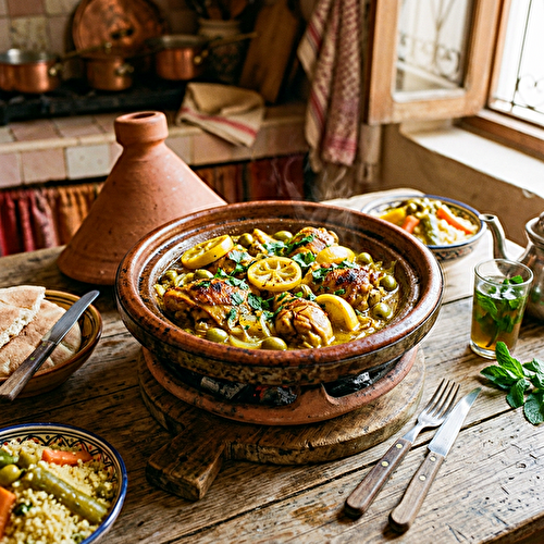 Tajine Poulet Citron Olive