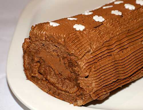 Bûche au chocolat et fève tonka