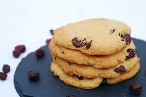 Cookies aux cranberries et chocolat blanc