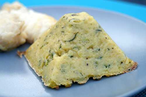 Flans de polenta aux courgettes et chèvre