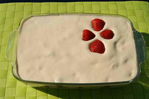 Tiramisu au chocolat blanc et aux fraises