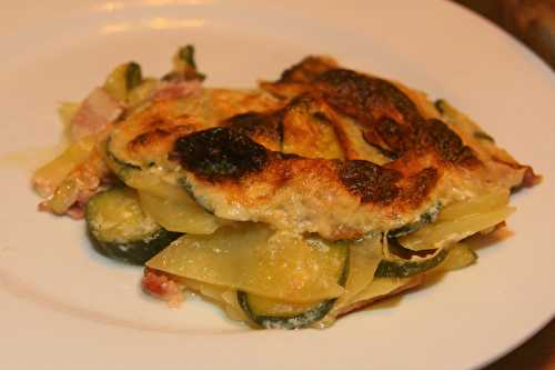 Gratin Dauphinois with Zucchini and Bacon