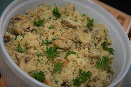 Riz de chou-fleur aux champignons