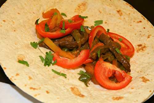 Spicy beef fajitas