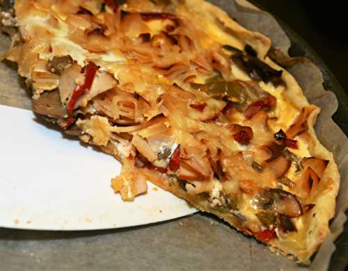 Tarte aux légumes et au blanc de dinde fumé