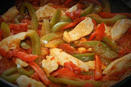 Pan-fried Bell Peppers with grilled Chicken