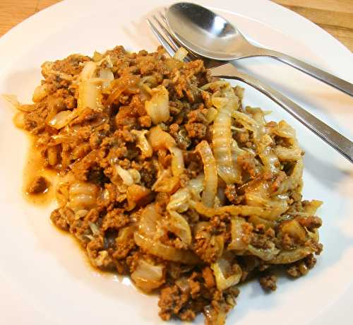 Chinese cabbage and ground beef