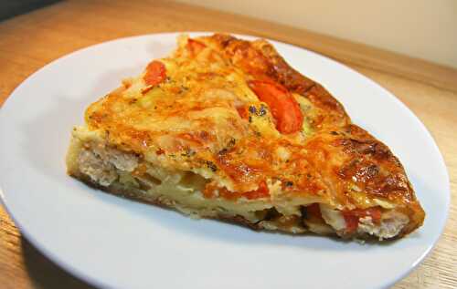 Quiche gluten-free without dough «chicken – tomato»