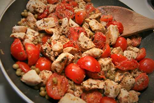 Chicken fricassee with balsamic vinegar