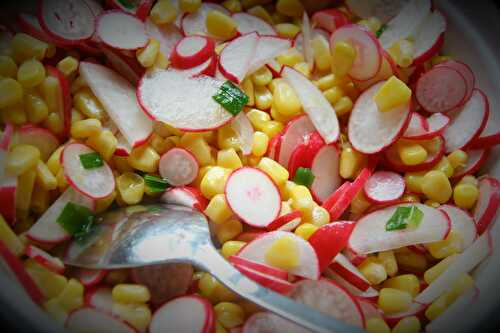 Salade de maïs et radis
