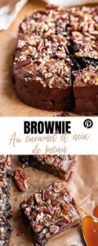 Brownie au caramel et noix de pécan