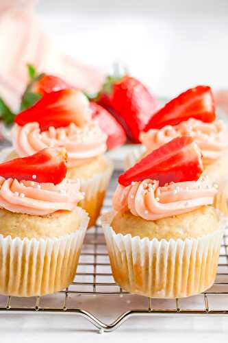 Pink cupcakes aux fraises