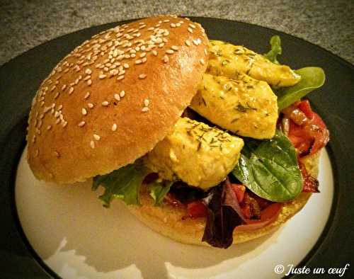 Burger poulet curry