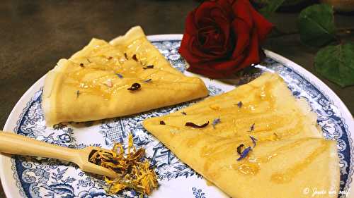 Crêpes miel et fleurs