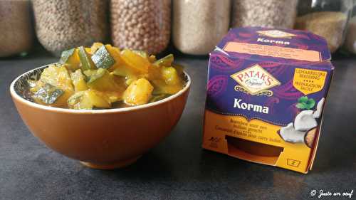 Curry de courgettes au poivron jaune