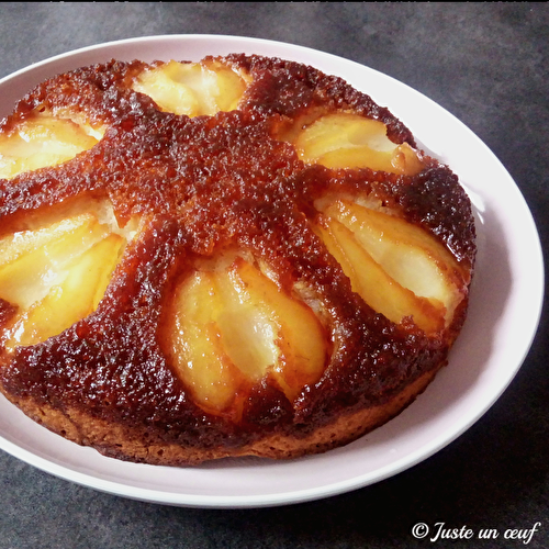 Gâteau renversé poires caramel