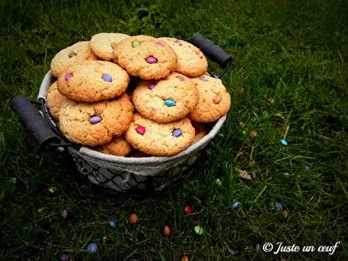 Juste un œuf part en pique-nique - Recette sucrée : Cookies aux Smarties