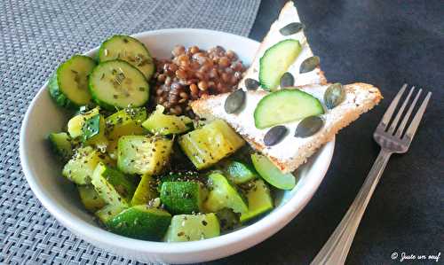 Lunch bowl aux courgettes