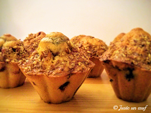 Muffins aux fruits rouges et graines de lin