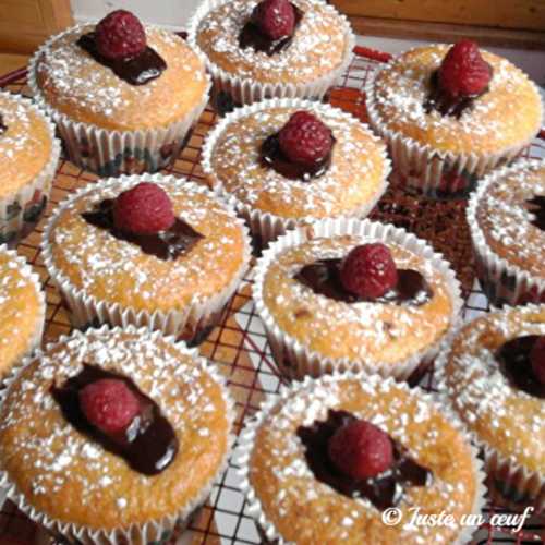 Muffins framboise et chocolat