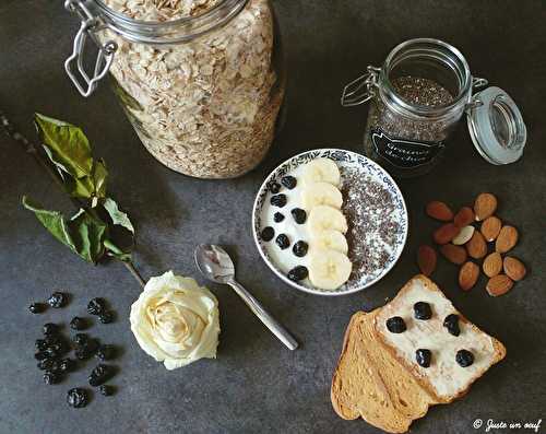 Petit déjeuner aux bleuets séchés