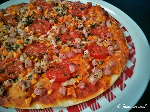 Pizza jambon carotte