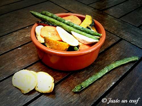 Quand Juste un œuf craque... pour des chips de légumes