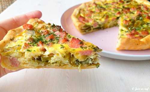 Quiche aux poireaux et au jambon