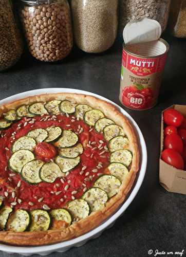 Tarte feuilletée tomate-courgette