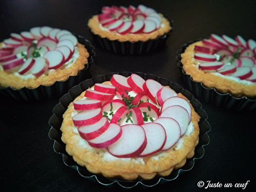 Tartelette radis fromage frais